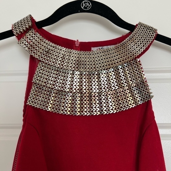 XTAREN Women’s Red Beaded Blouse Size Small - Picture 3 of 8